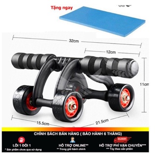Con lăn tập bụng gym 4 bánh❤️tặng miếng thảm❤️ con lăn tập cơ bụng dùng cho cả vđv chuyên nghiệp