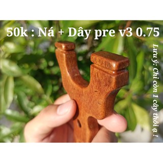 Ná gỗ chạc 7.5 kèm dây thun và dây buộc thun