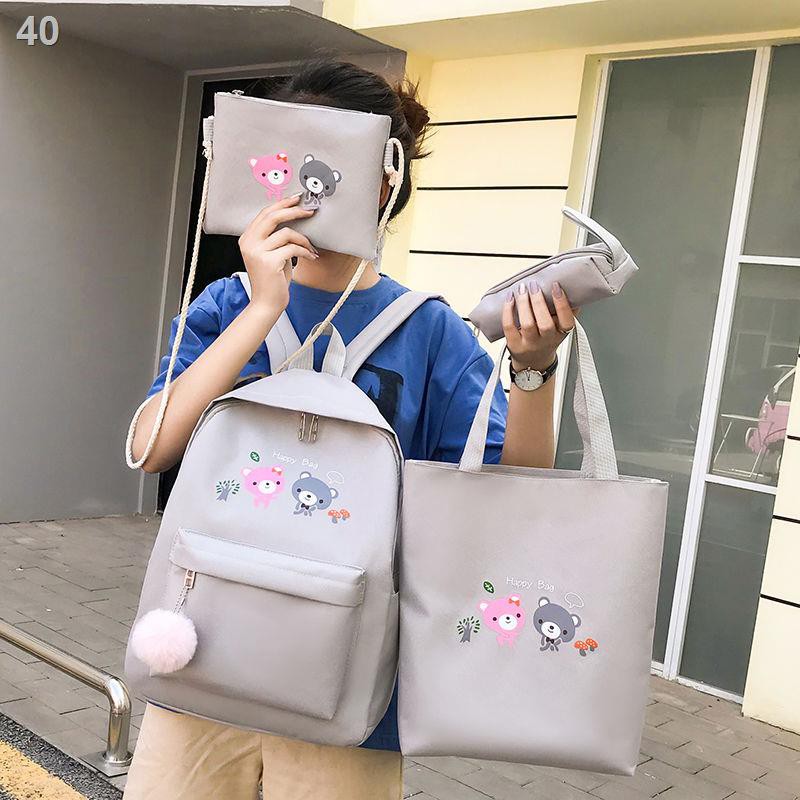 FSchoolbag nữ sinh tiểu học 1-3-4- Bé gái lớp 1-6 siêu nhẹ bốn năm sáu phiên bản Hàn Quốc dễ thương bảo vệ cột số