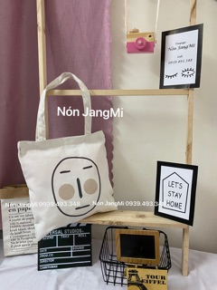 Túi Tote Vải Canvas Mặt Đổi Màu