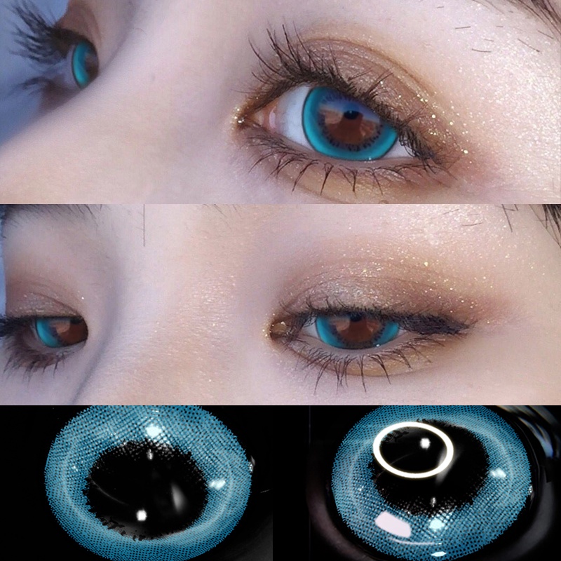 Set 2 Kính Áp Tròng Mắt Mèo 14.5MM Hóa Trang Halloween