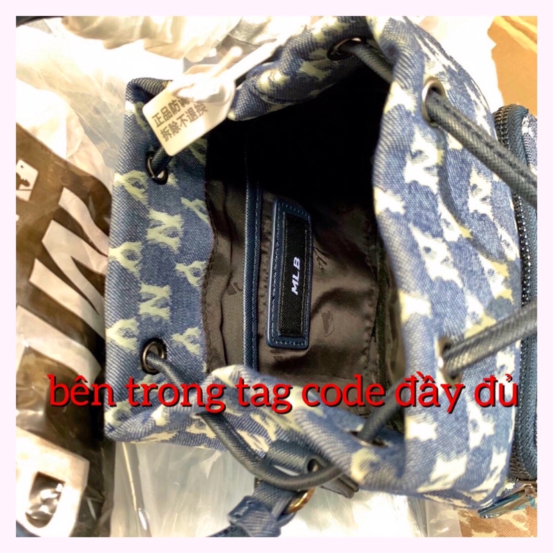 [Full Tag code] Túi rút Mlb Bucket hàng đẹp sẵn kho 3 màu (ảnh và clip thật)