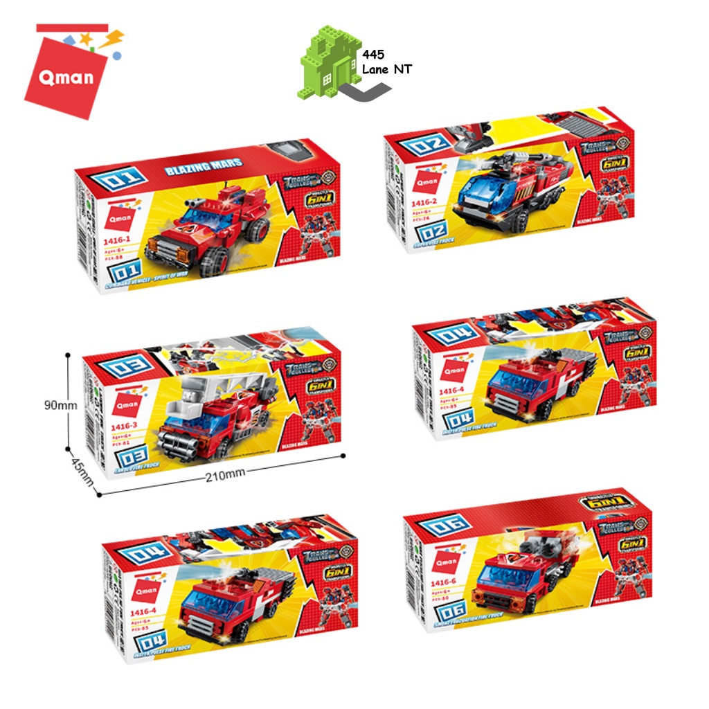 Đồ Chơi Lắp Ráp Qman 1416 Người Máy Sao Hỏa 498 Chi Tiết Cho Trẻ Từ 6 Tuổi