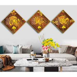 [10 MẪU] TRANH PHÚC LỘC THỌ TRÁNG GƯƠNG ,treo phòng khách,phòng thờ siêu đẹp