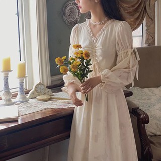 (Có Sẵn) Váy dài tiểu thư Vintage cao cấp (Kèm ảnh thật)