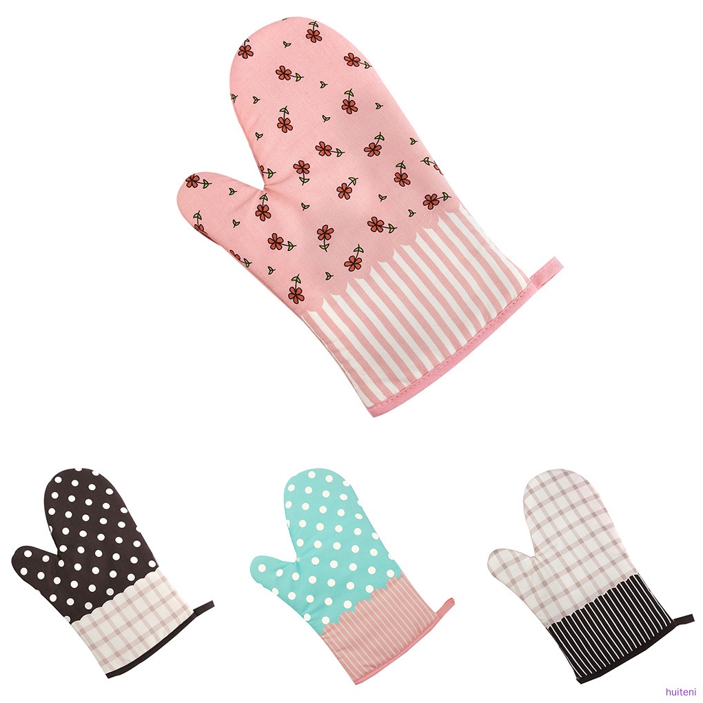 Găng tay lò nướng lò vi sóng cotton đơn chịu được nhiệt độ cao 180 độ tiện lợi