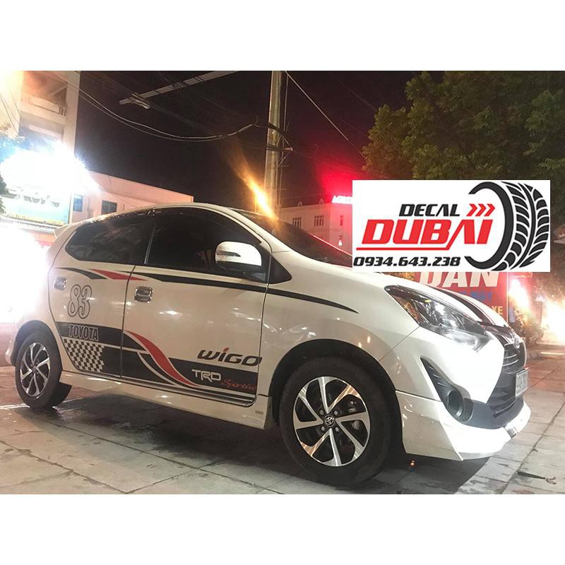 Tem Dán Sườn Xe Toyota Wigo 83