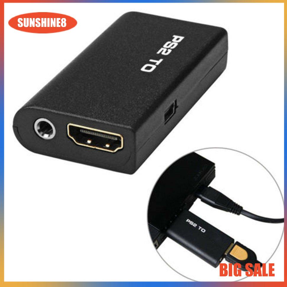 【SUN】Ps2 HDMIl tương thích Adapter Sturdy Stable PS2 sang HDMI-compatible Converter