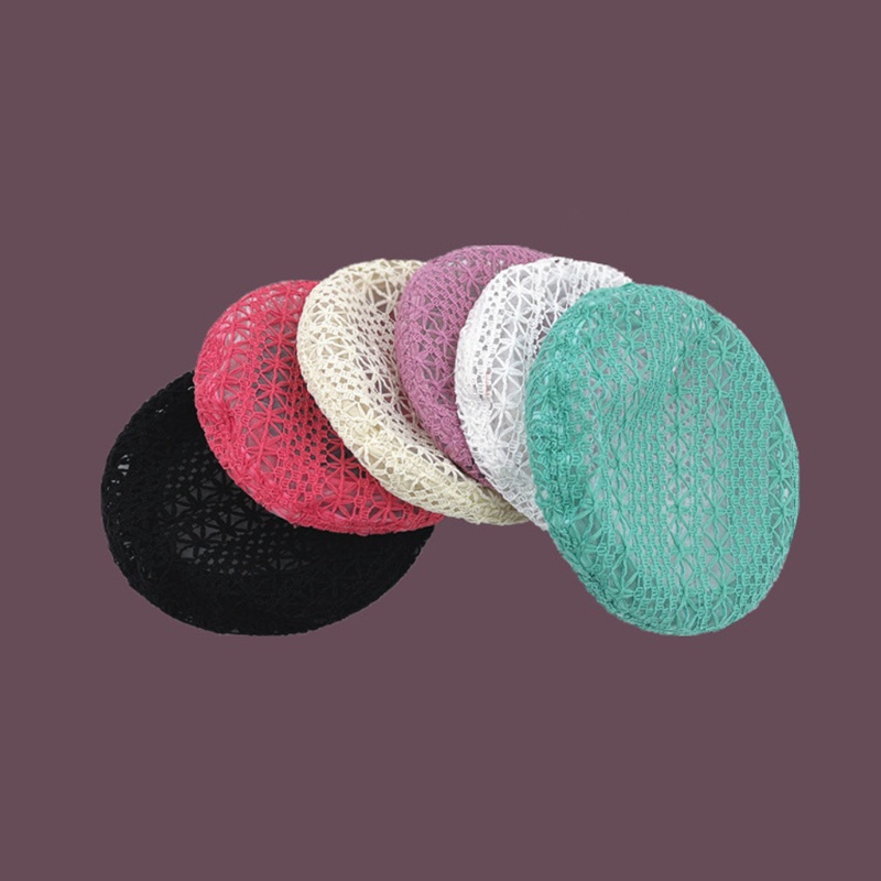 Youyo Mũ Nồi Cotton Đan Thủ Công Hở Đầu Mùa Hè Nhiều Màu Sắc Tùy Chọn Cho Nữ