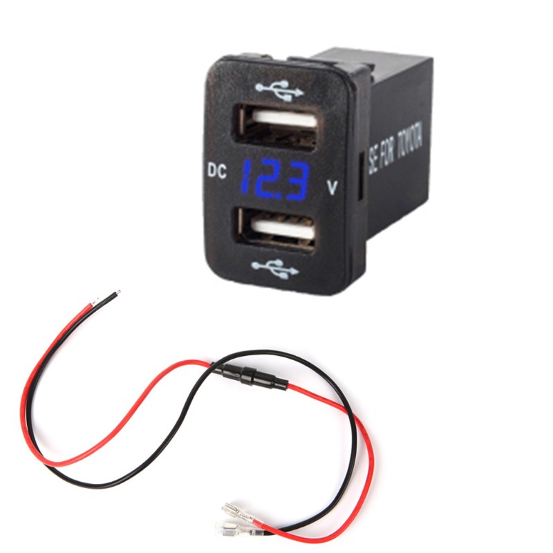 Củ Sạc Hai Cổng Usb 4.2a Cho Xe Hơi Toyota