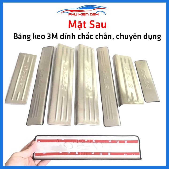 Bộ ốp bậc cửa trong ngoài BT50, BT-50 2015-2016-2017-2018-2019-2020-2021-2022 Inox chống trầy xe