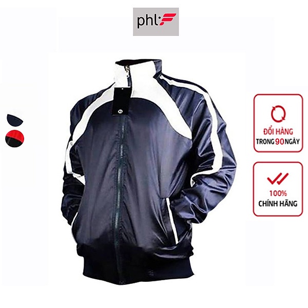 Áo khoác dù nam 2 lớp 2 mặt chống nước cao cấp PHL Fashion BN93 Trắng, Xám,Đỏ