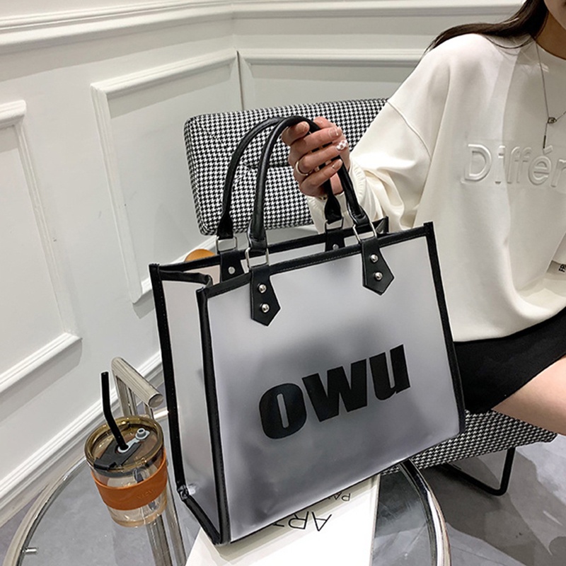 IELGY Túi đeo vai IELGY cỡ lớn in họa tiết chữ thời trang dành cho nữ