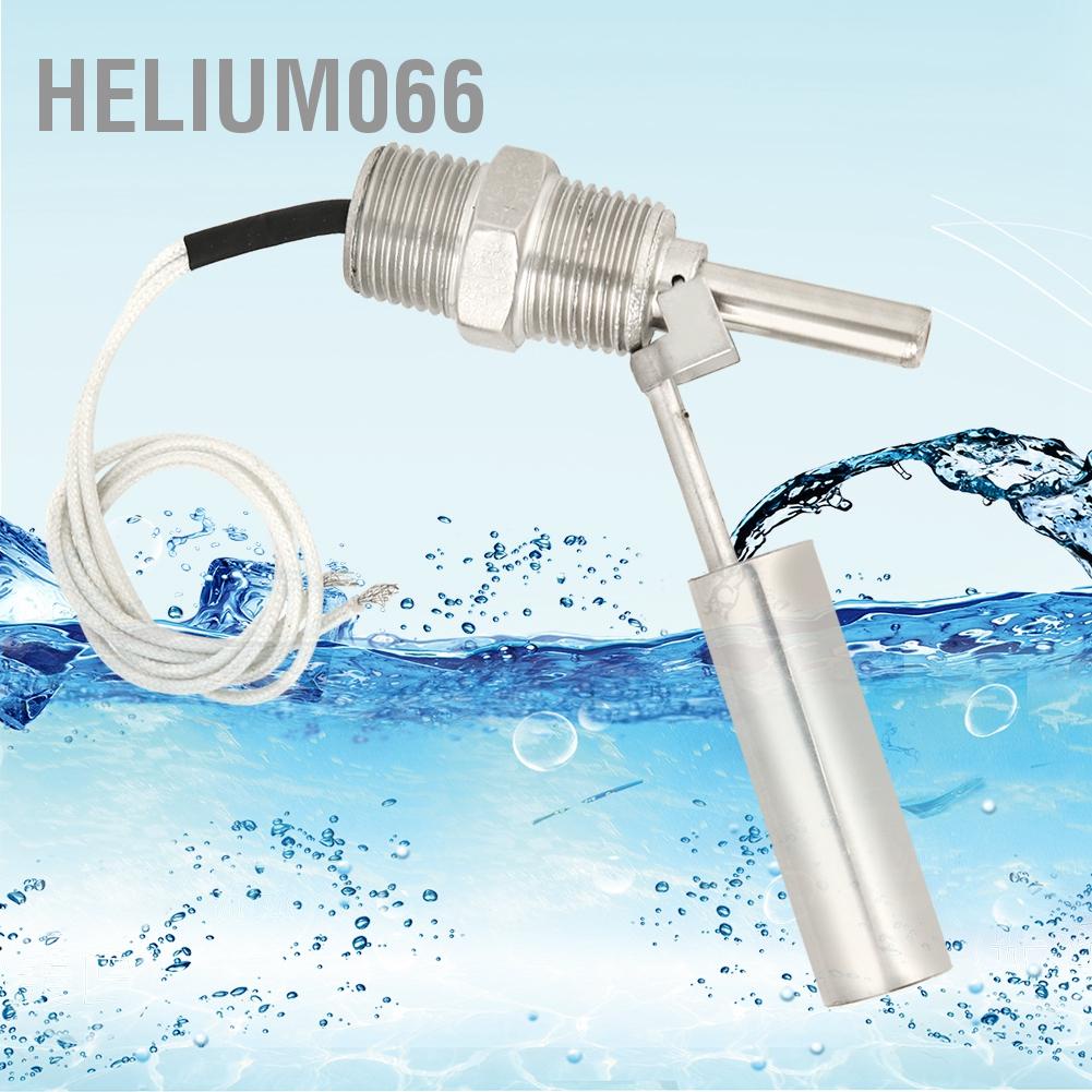 Helium066 Liquid Water Level Float Sensor Switch Side Mounted 304 Stainless Steel 1/2NPT Male Thread DC0-110V