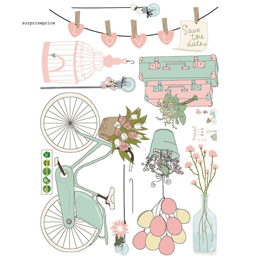 Decal dán tường họa tiết hoa khinh khí cầu