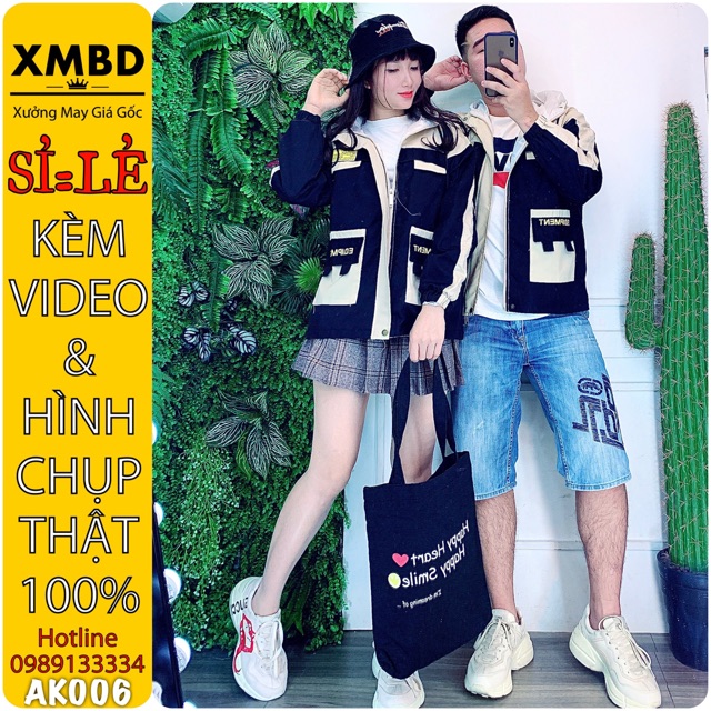 🌵 𝐓𝐡𝐞𝐔𝐥𝐳𝐳𝐚𝐧𝐠 🌵 006 Áo Khoác Kaki06 Đen-Kem Hàng XK 2 Lớp Cao Cấp. Bomber Jacket Unisex Bán Sỉ | BigBuy360 - bigbuy360.vn