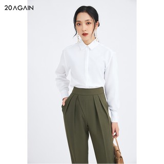Áo sơ mi nữ 92WEAR thiết kế dài tay cổ đức ASA1661