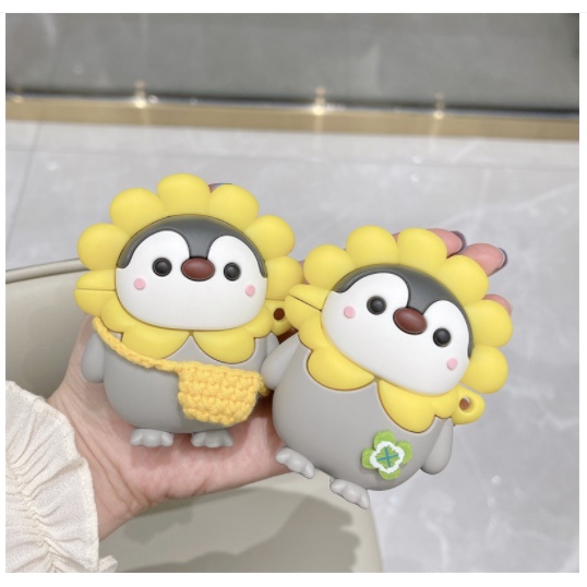 💖💖Case Airpod Chim Cánh Cụt Dễ Thương ,Có Móc Khóa,💖💖Thời Trang Phù Hợp Cho Các Dòng Airpod 1&2,3 PRO