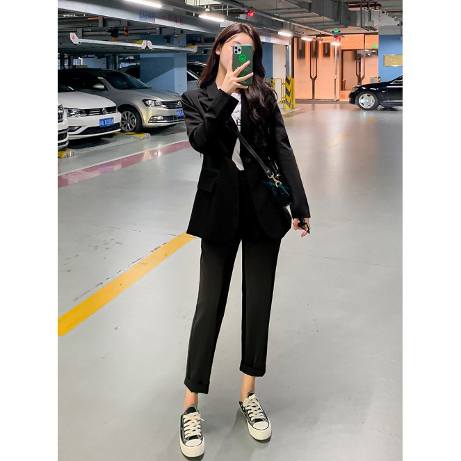 BLAZER NÂU TÂY 2 LỚP SANG CHẢNH- ÁO BLAZER 2 CÚC HOT HIT cicidream