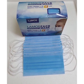 Hộp 50 khẩu trang y tế 4 lớp LAMOS