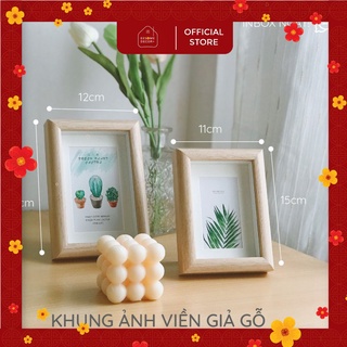 Khung ảnh giả viền gỗ phong cách Hàn Quốc nhiều kích thước