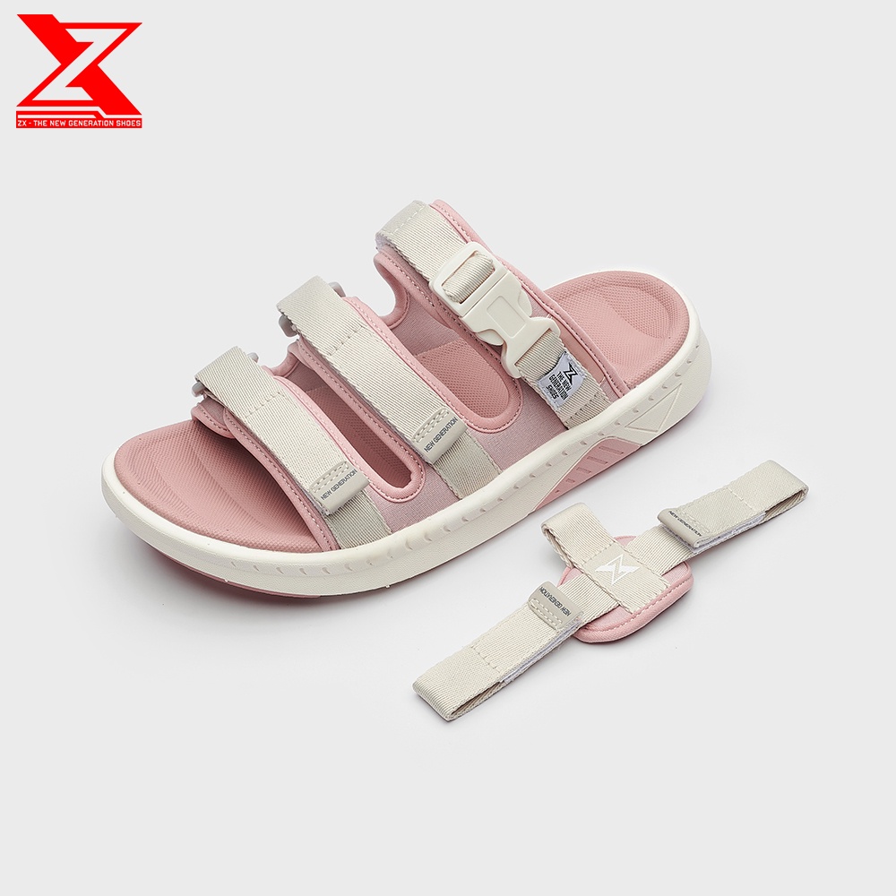 Giày xăng-đan Nữ ZX Unisex Shoes Sandal 3 quai ZX 3715 Pink Cream chất liệu EVA nguyên chất