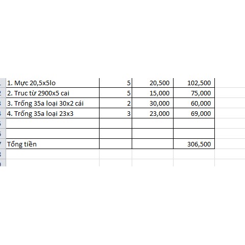 combo mực + trống + trục từ cho khách yêu