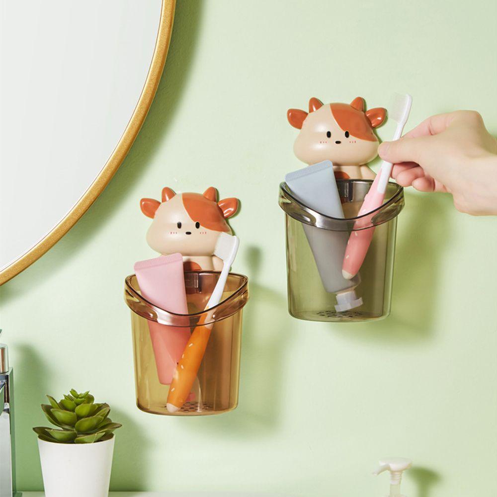Giá Đỡ Bàn Chải Đánh Răng Gắn Tường Bằng Nhựa Tiện Lợi