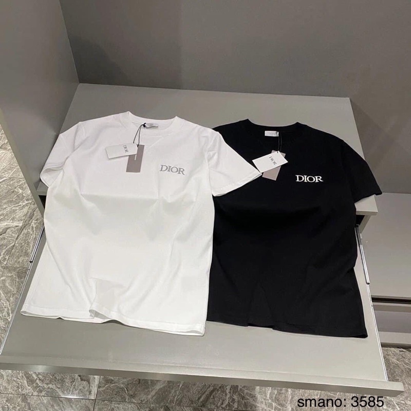 Áo phông trơn DRA logo thêu, áo đôi nam nữ cổ tròn - Bee Shop