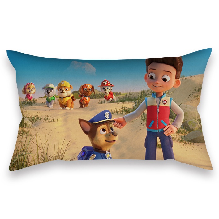 Vỏ gối hình chữ nhật trang trí in hình Paw Patrol 50x30cm