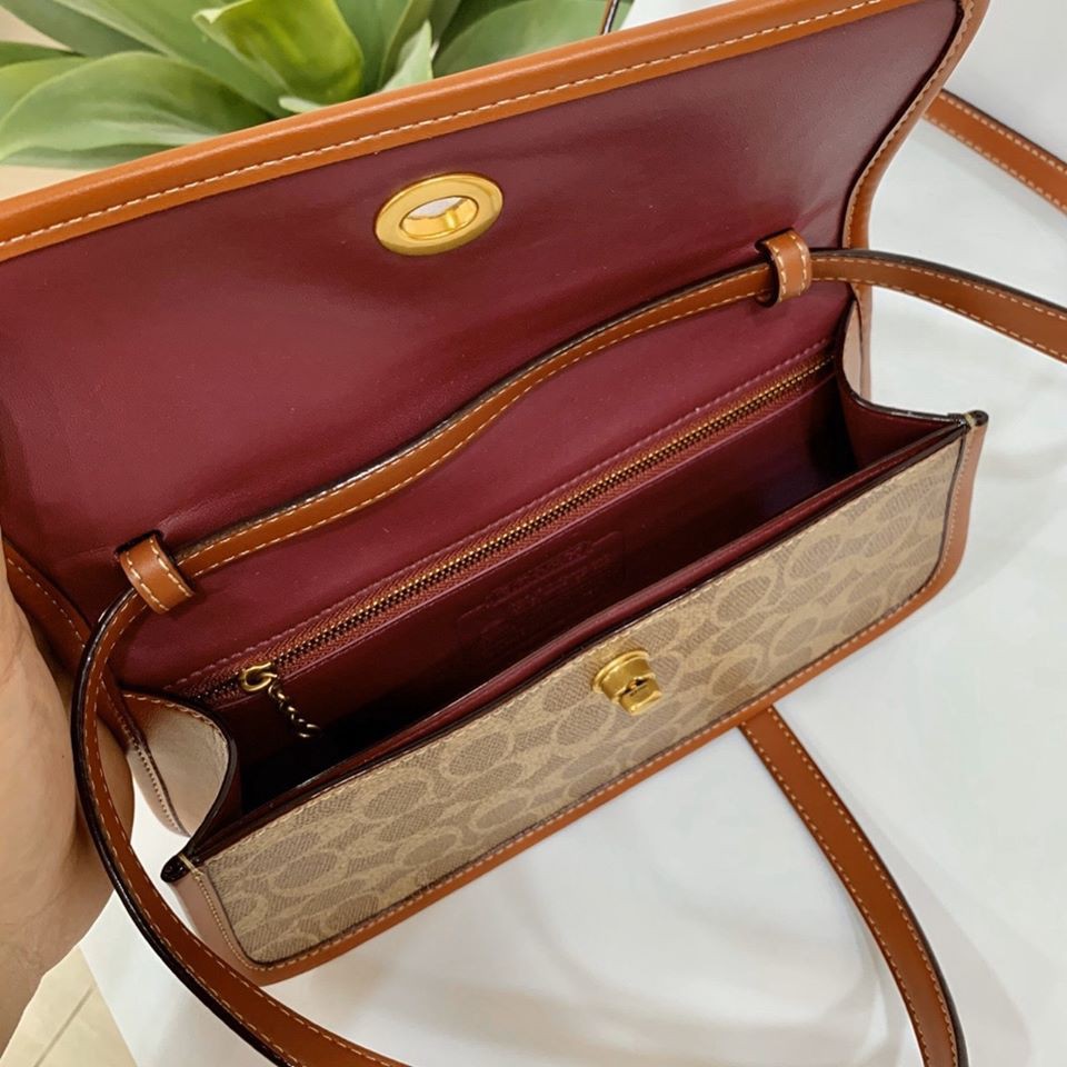 TÚI XÁCH Coach authentic ✨ Turnlock Clutch Crossbody Bag f1980-129 ✨✨‼️