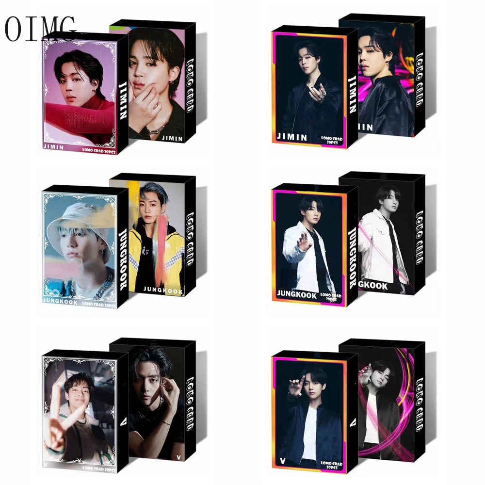 30ẢNH/HỘP BTS Kpop Boys Lomo Card Set Jungkook Jimin Photocard Stray Kids Photo Card Album Cute