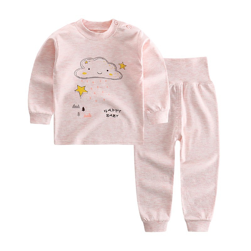 Bộ quần áo ngủ dài tay in hoạt hình dễ thương cho bé