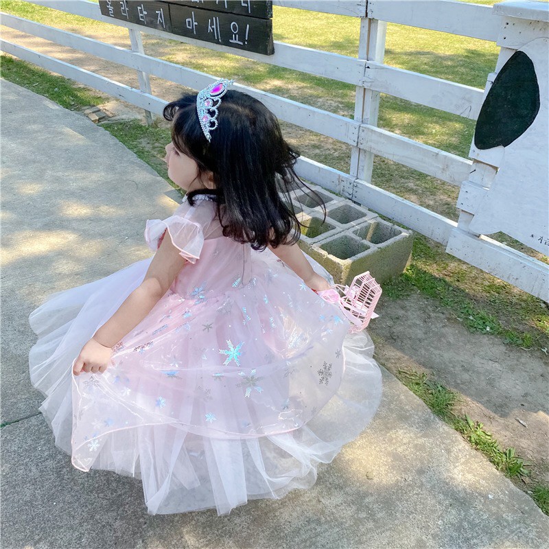 Đầm công chúa Elsa ngắn