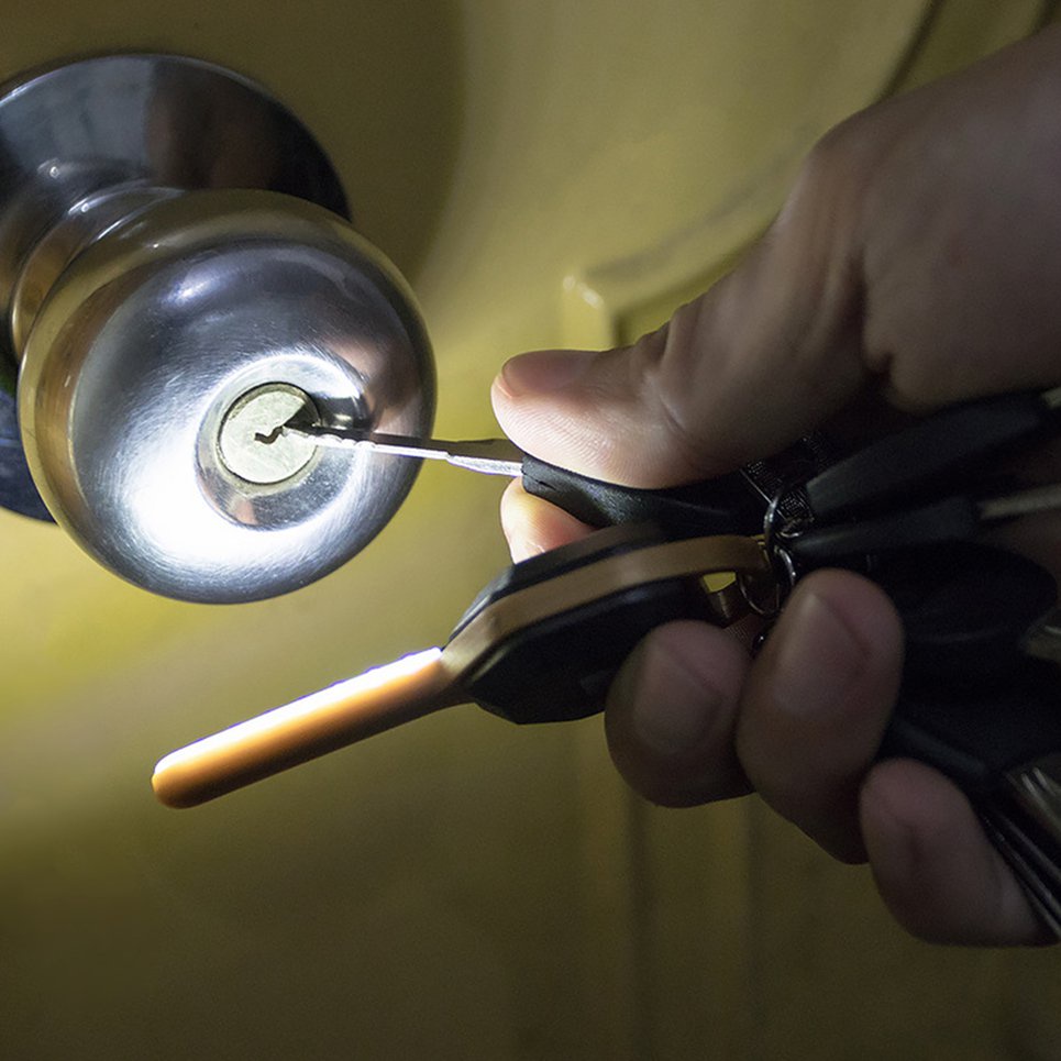 COB LED Key Chain Flashlight Keychain Portable Keyring Light Flashlight Lamp