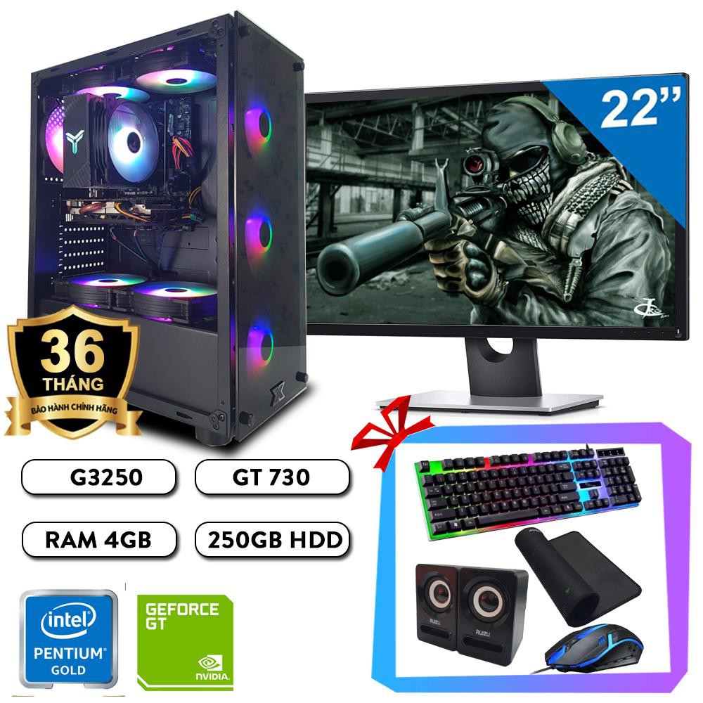 Máy tính chơi game Core I5 + Màn 22" FullHD LOL, CS:GO, Fifa Online 4, Valorant | BH 36 tháng tặng phím chuột, pad, loa | BigBuy360 - bigbuy360.vn