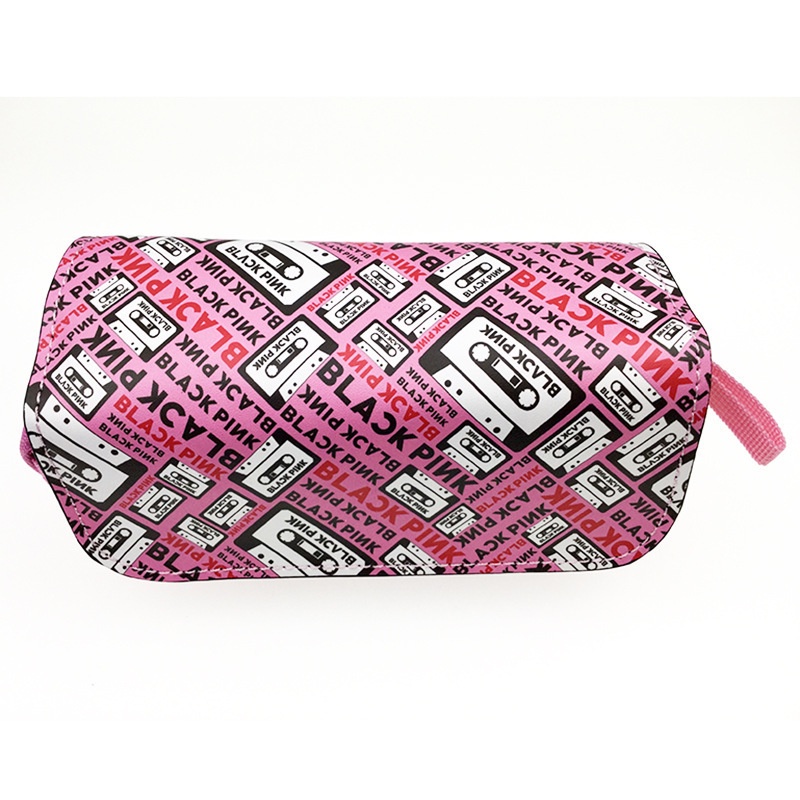 Túi Đựng Bút Bằng Vải Canvas Cỡ Lớn In Hình Blackpink Dễ Thương