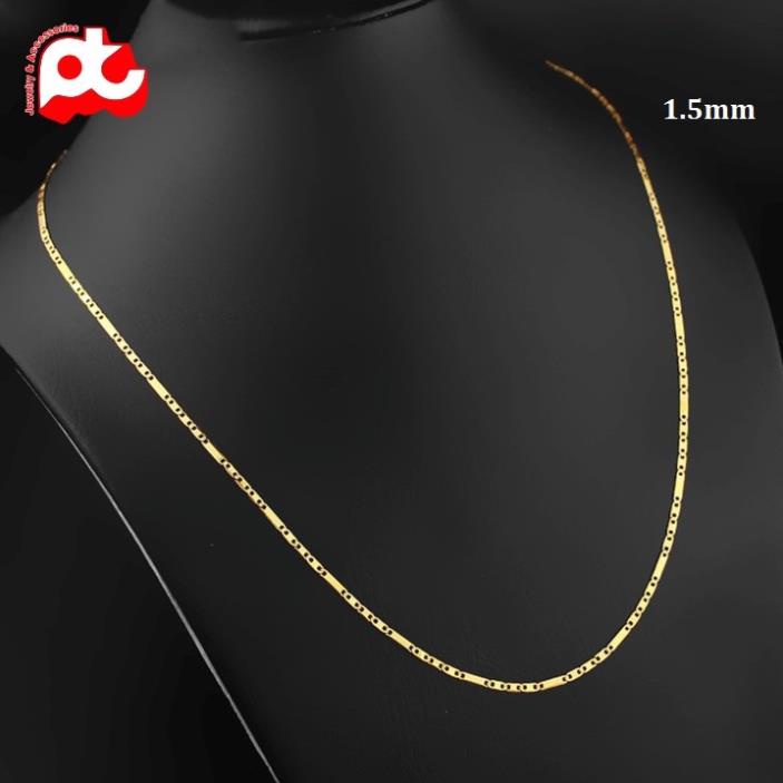 Dây chuyền titan nam cao cấp thời trang rẻ rẻ inox thép không gỉ kiểu dẹp bảng nhỏ fashionmp kích cỡ 1,5mm PTDCNA168