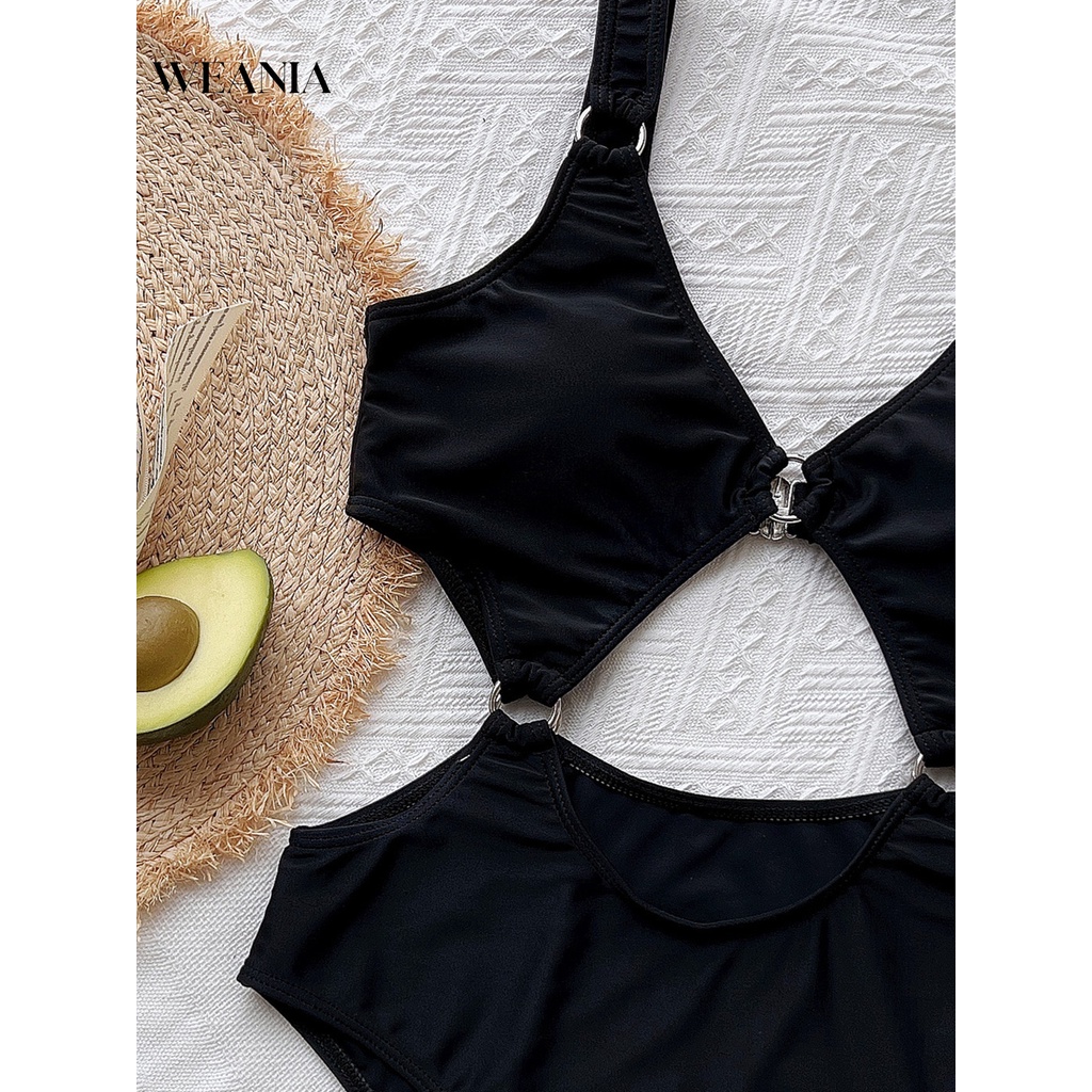 Đồ Bơi Một Mảnh Có Vòng Kim Loại Gợi Cảm Cho Nữ