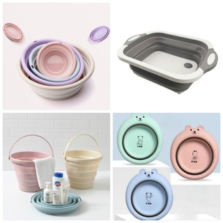 [GIÁ SỈ] XÔ, THỚT, THAU GẤP GỌN HÌNH GẤU TIỆN LỢI [SALE]