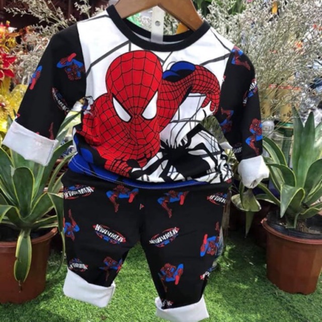 Bộ cotton kaikai nhện cho bé trai