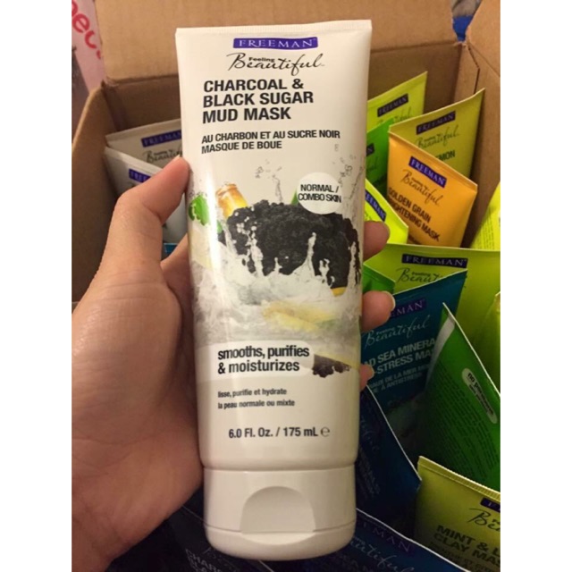 Charcoal & black sugar mud mask