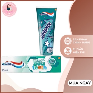 Kem đánh răng aquafresh advance + my big teeth bảo vệ răng miệng cho bé 6-12 tuổi