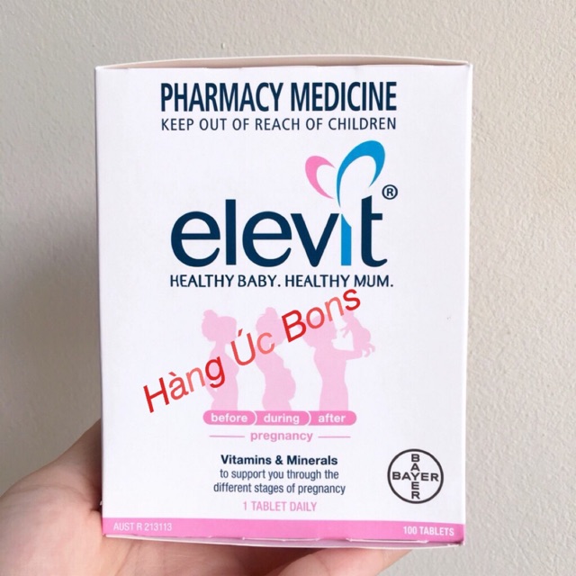 Elevit Thuốc Bổ Cho Bà Bầu 100viên Úc