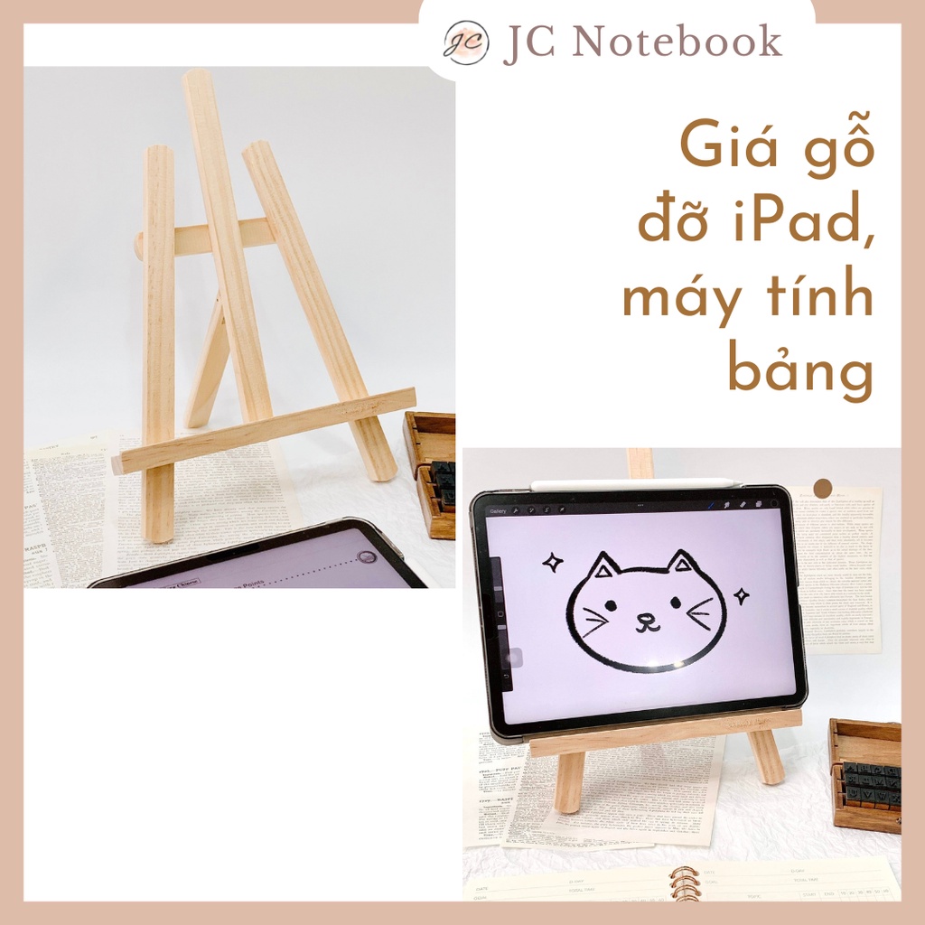 (VIDEO) Giá Gỗ Đỡ Ipad / Sách Vở - Kệ Gỗ Giữ Máy Tính Bảng