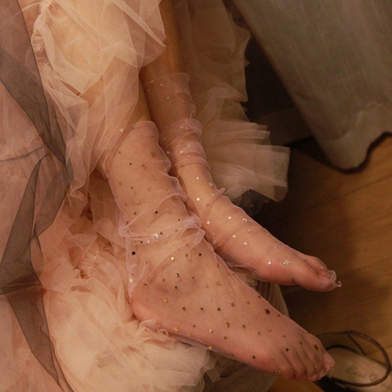 Đôi Vớ Cotton Màu Trơn Trang Trí Ren Hoa Xinh Xắn Cho Nữ[Quà tặng miễn phí