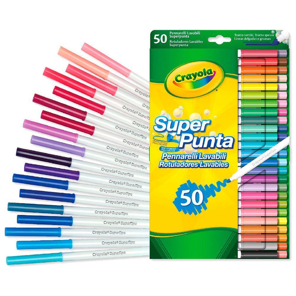 Bộ 10 cây bút lông màu 2 đầu, tẩy rửa được Crayola Super Tips Washable Markers