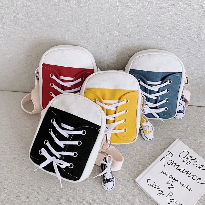 Túi Đeo Chéo Nữ Hình Giày Sneaker Phối Da Mềm Êm Phong Cách Hàn Quốc Siêu Đẹp