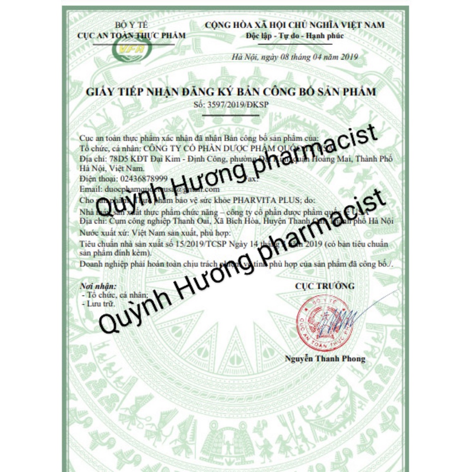 Viên uống PHARVITA PLUS hộp 100 viên giúp tăng cường sức khỏe