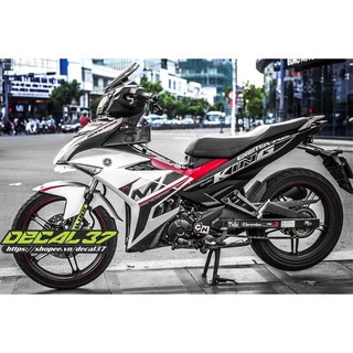Tem Trùm Exciter 150 Mx Indo trắng đỏ
